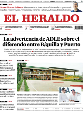 Cover of El Heraldo (Colombia)