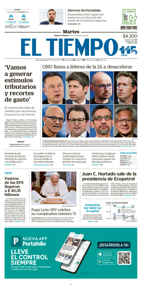 Cover of El Tiempo (Bogota)