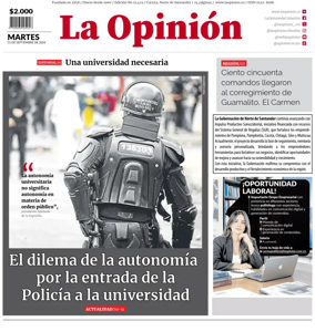 Cover of La Opinion