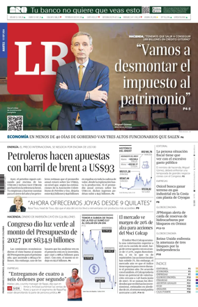 Cover of La Republica (Colombia)