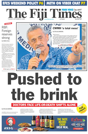 Cover of The Fiji Times