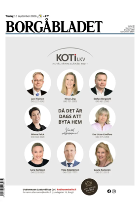 Cover of Borgabladet