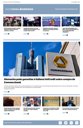 Cover of Euronews Business (Portuguese)
