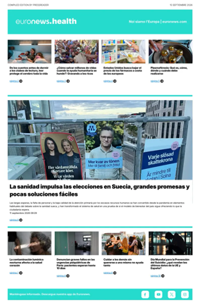Cover of Euronews Health (Spanish) Compiled Edition