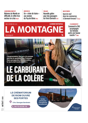 Cover of La Montagne (Clermont-Metropole)