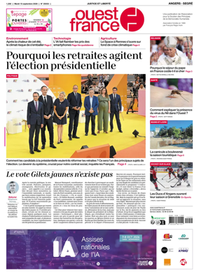 Cover of Ouest France (Angers / Segre)