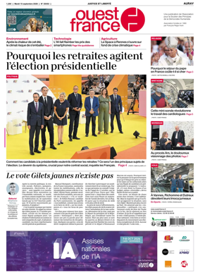 Cover of Ouest France (Auray)