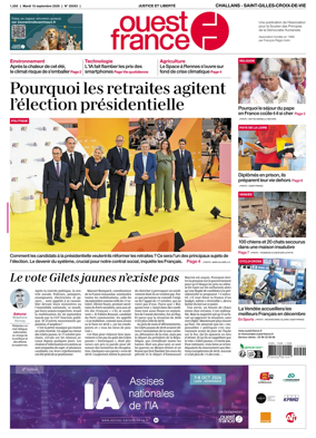 Cover of Ouest France (Challans / Saint-Gilles-Croix-de-Vie)