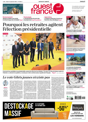 Cover of Ouest France (Cholet)