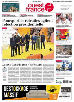 Cover of Ouest France (Les Herbiers / Montaigu)
