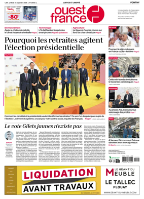 Cover of Ouest France (Pontivy)