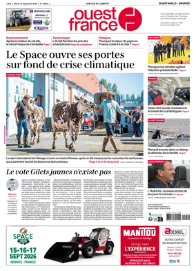 Cover of Ouest France (Saint-Malo)