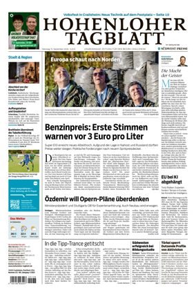 Cover of Hohenloher Tagblatt