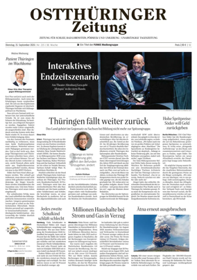 Cover of Ostthuringer Zeitung (Posneck)