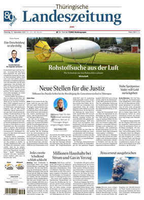 Cover of Thuringische Landeszeitung (Jena)