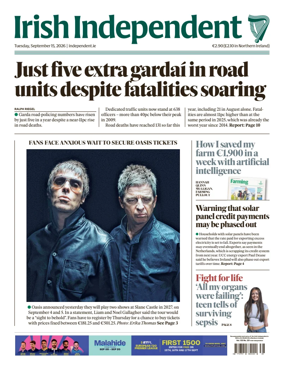 Cover of Irish Independent