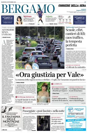 Cover of Corriere della Sera (Bergamo)