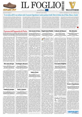 Cover of Il Foglio Quotidiano