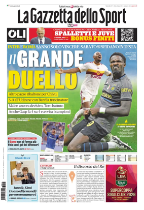 Cover of La Gazzetta dello Sport - Roma