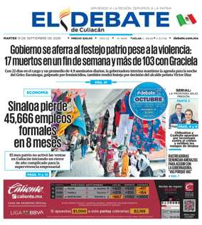 Cover of El Debate de Culiacan