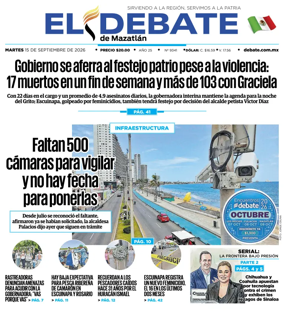 Cover of El Debate de Mazatlan