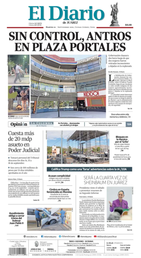 Cover of El Diario de Juarez