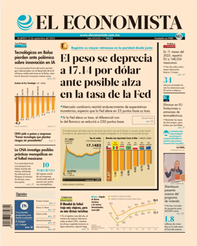 Cover of El Economista (Mexico)