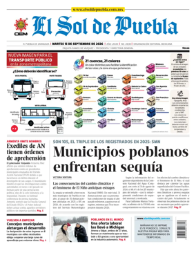 Cover of El Sol de Puebla