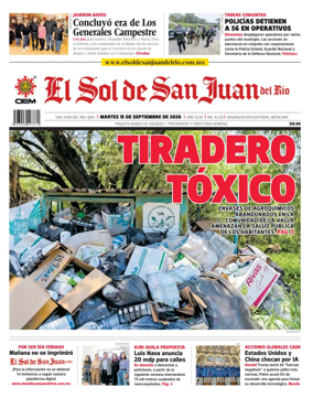 Cover of El Sol de San Juan del Rio