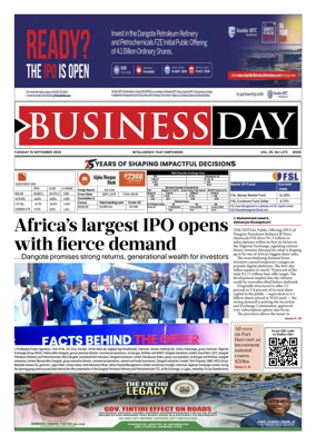 Cover of Business Day (Nigeria)