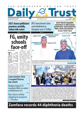 Cover of Daily Trust