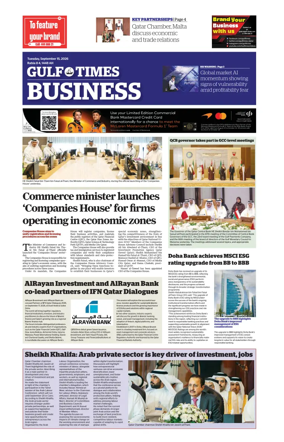 Cover of Gulf Times Business