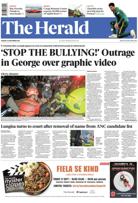 Cover of The Herald (South Africa)
