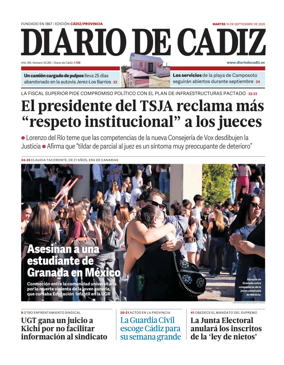 Cover of Diario de Cadiz