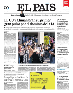Cover of EL PAIS primera edicion