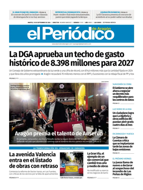 Cover of El Periodico Aragon