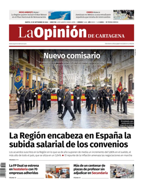 Cover of La Opinion de Murcia (Cartagena)