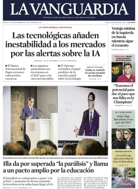 Cover of La Vanguardia (1st Edition)