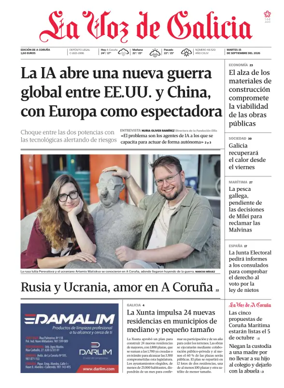 Cover of La Voz de Galicia (A Coruna)