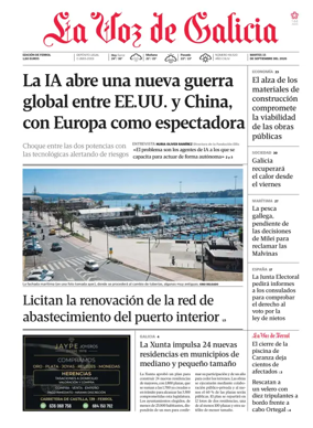Cover of La Voz de Galicia (Ferrol)