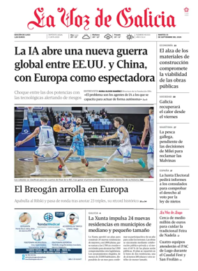 Cover of La Voz de Galicia (Lugo)