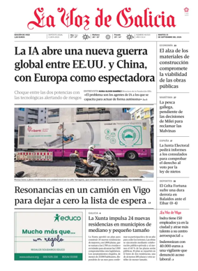 Cover of La Voz de Galicia (Vigo)