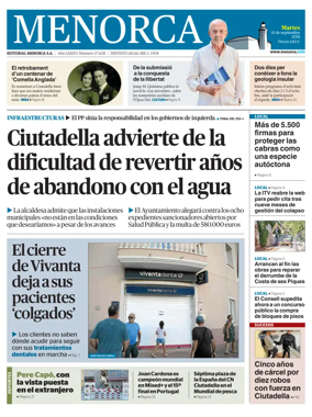 Cover of Menorca Diario Insular