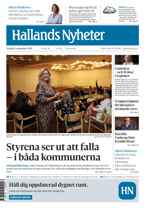 Cover of Hallands Nyheter