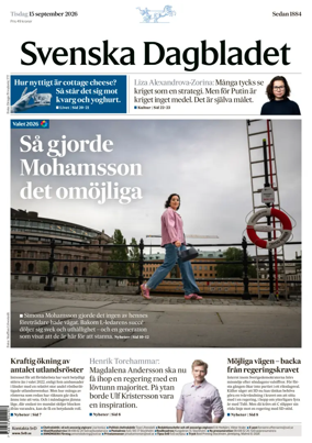 Cover of Svenska Dagbladet