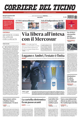 Cover of Corriere del Ticino