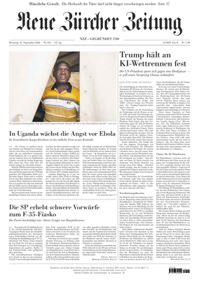 Cover of Neue Zurcher Zeitung
