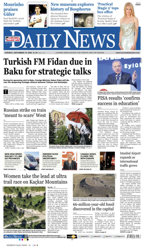 Cover of Hurriyet Daily News & Economic Review