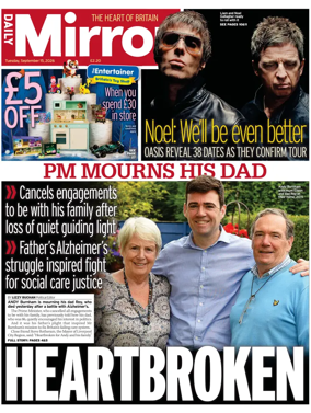 Cover of Daily Mirror