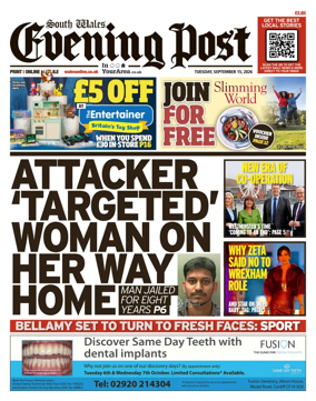 Cover of South Wales Evening Post